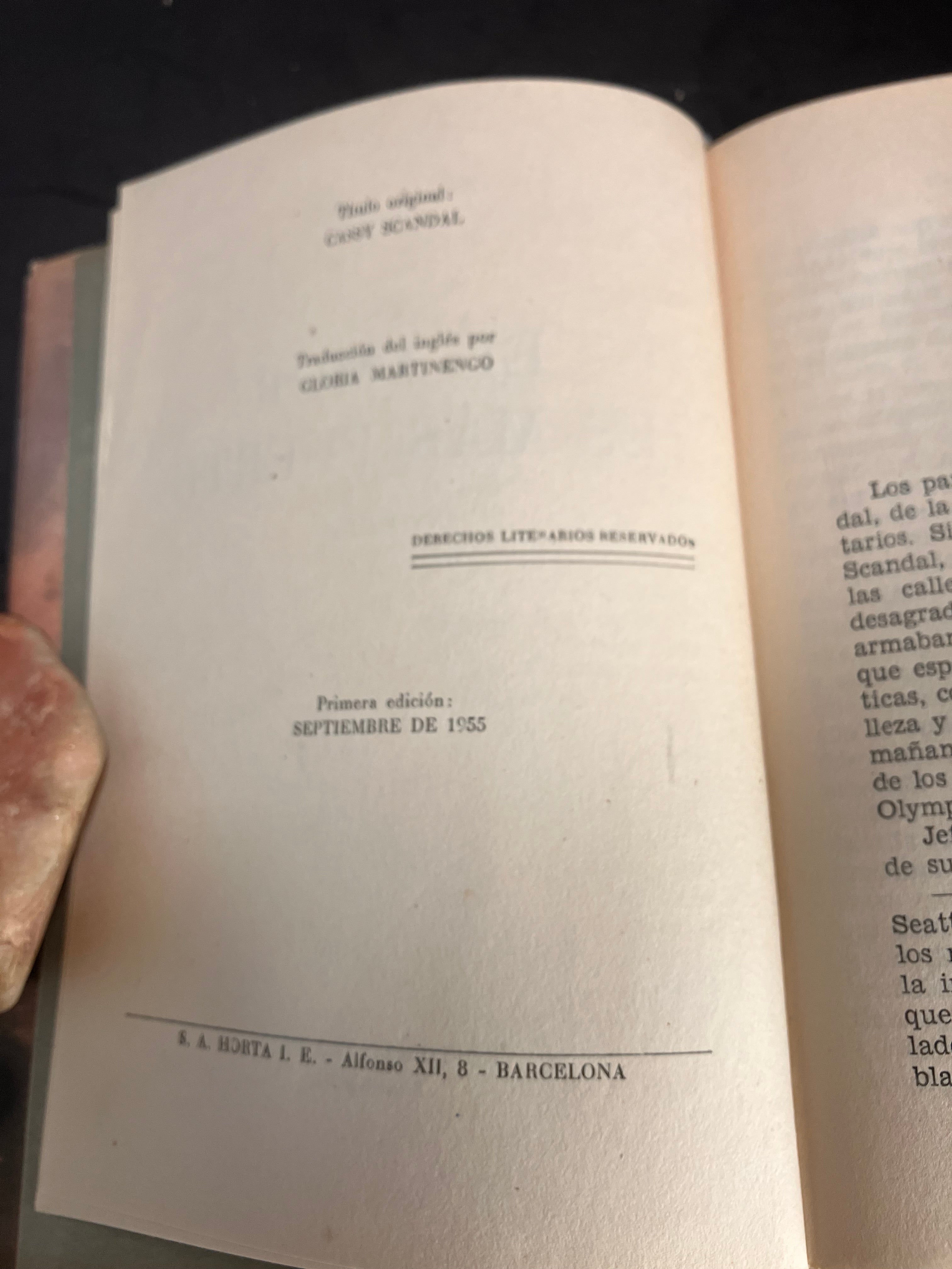 Zola Ross – El amor es más fuerte (1ʳᵉ édition espagnole, 1955 – jaquette originale)