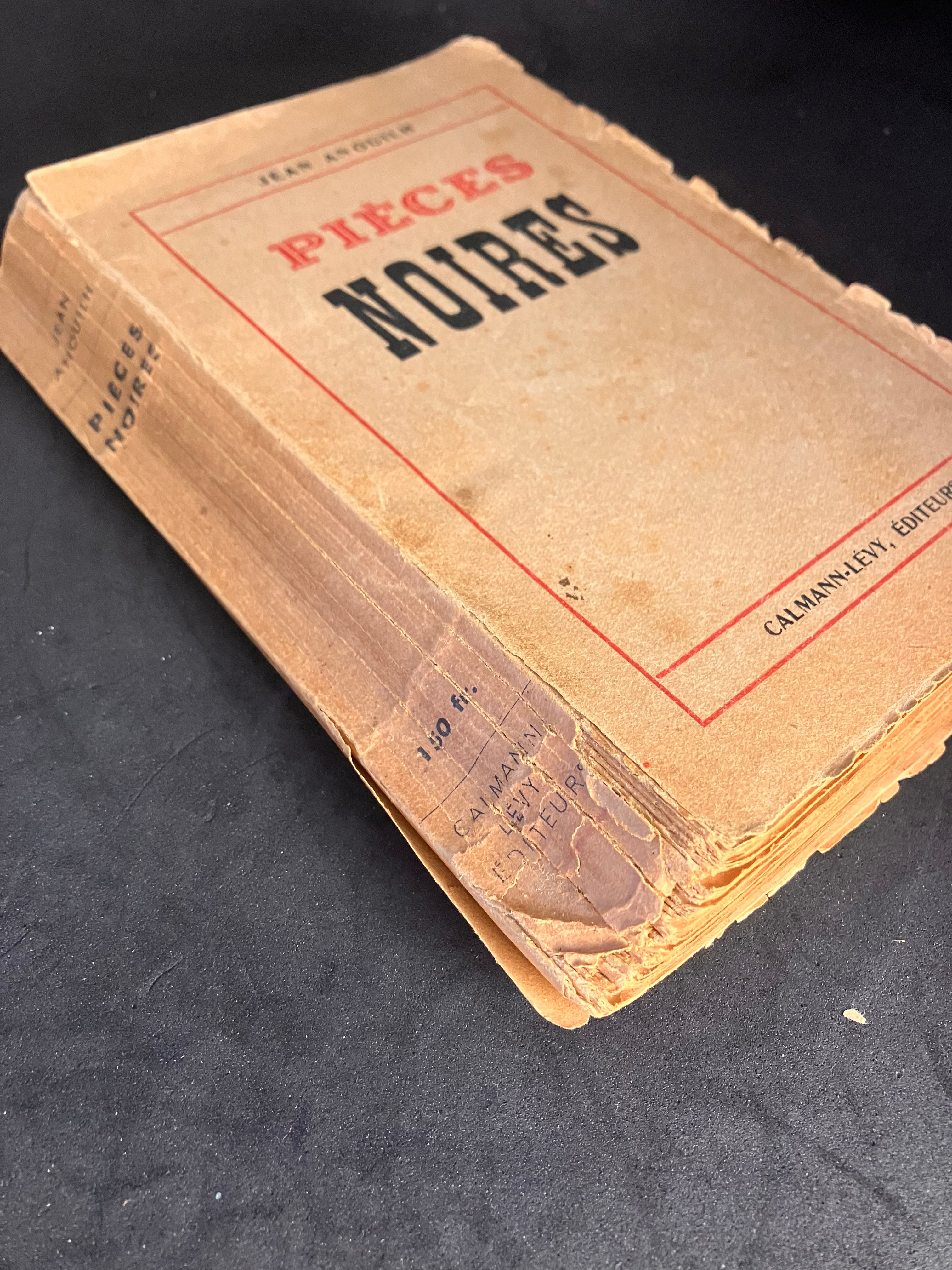 Jean Anouilh – Pièces Noires (Calmann-Lévy, 1945 – édition ancienne)