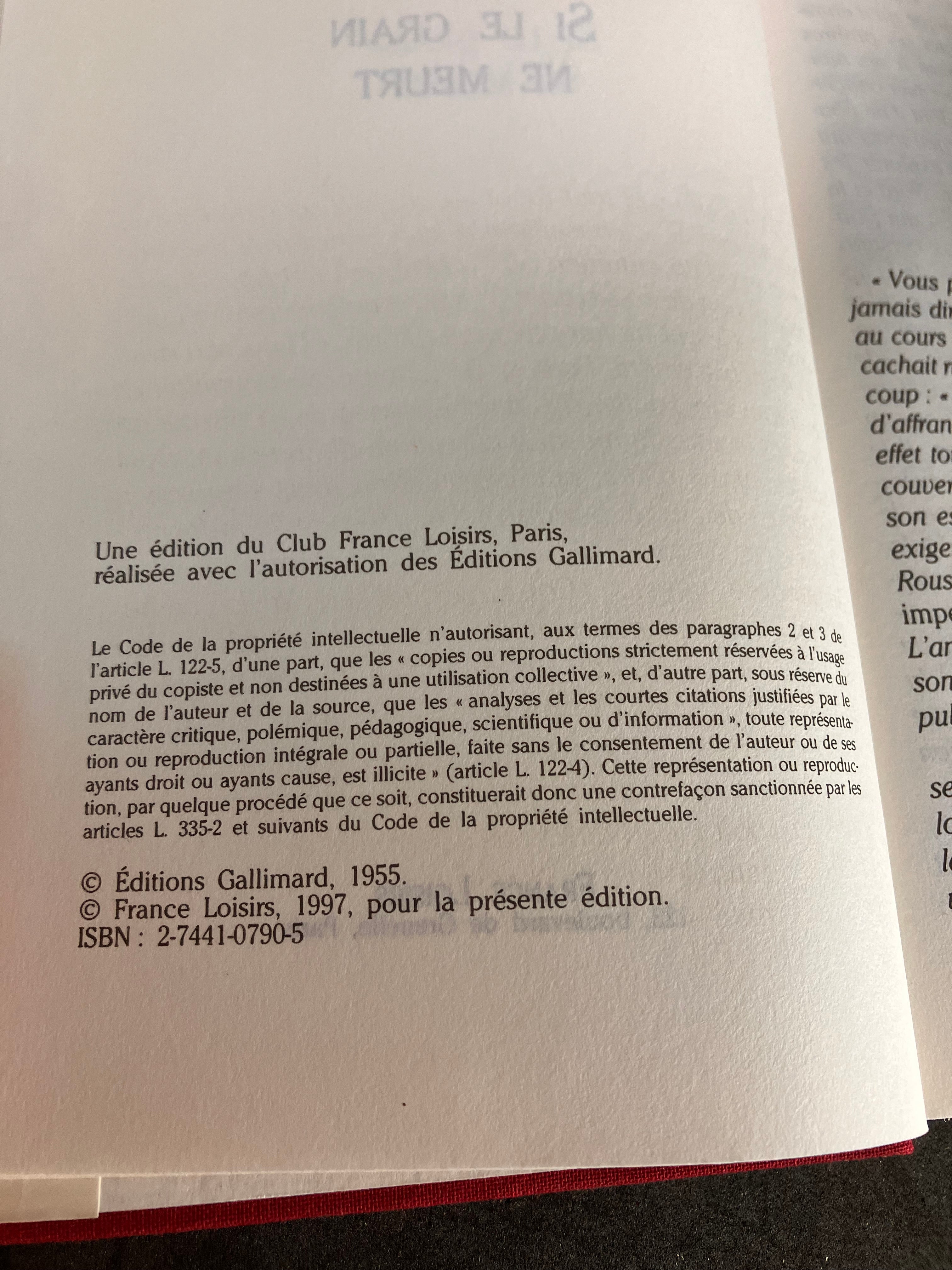 Si le grain ne meurt – André Gide
