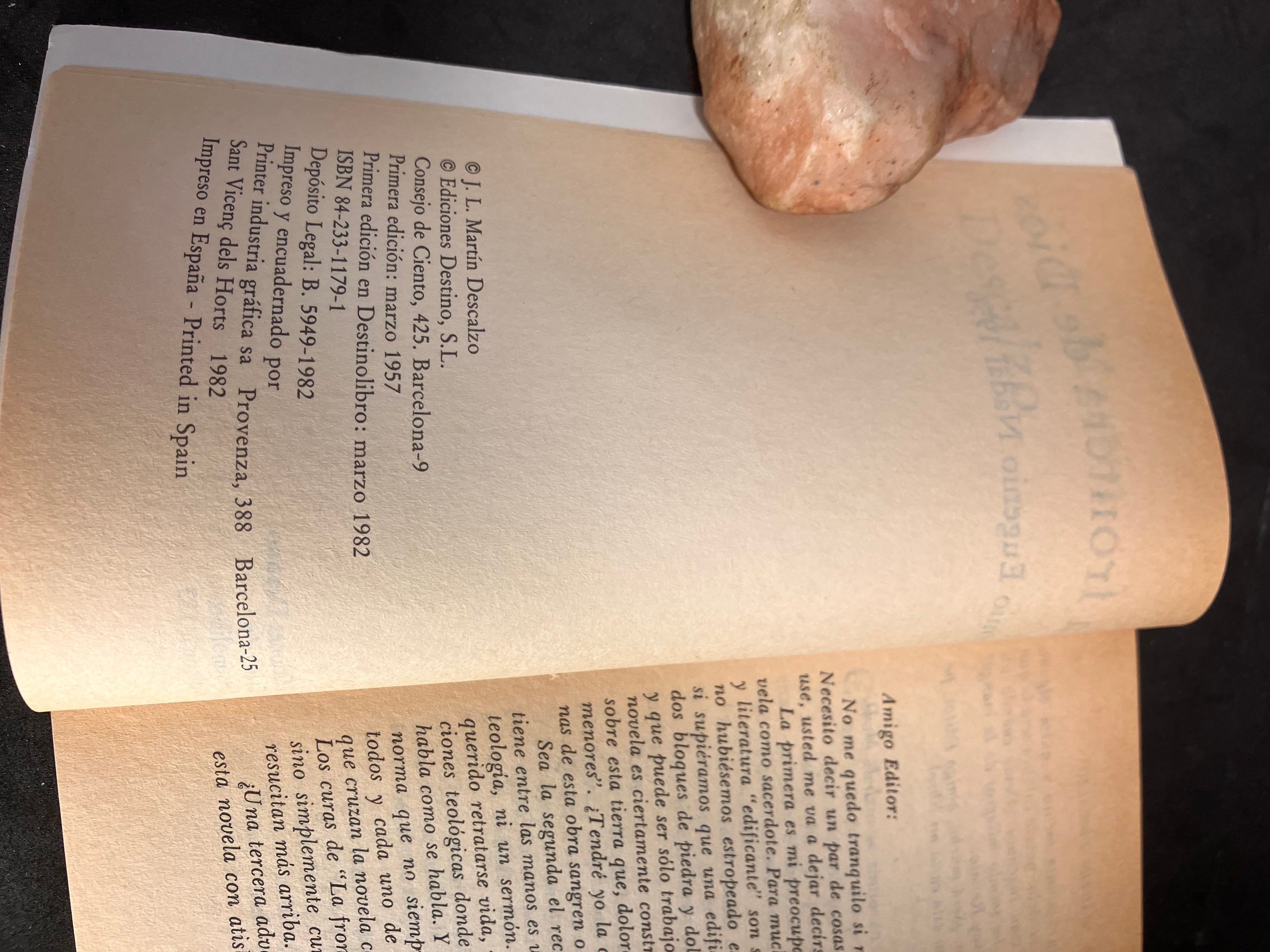 La frontera de Dios – J. L. Martín Descalzo (DestinoLibro 183, 1982)