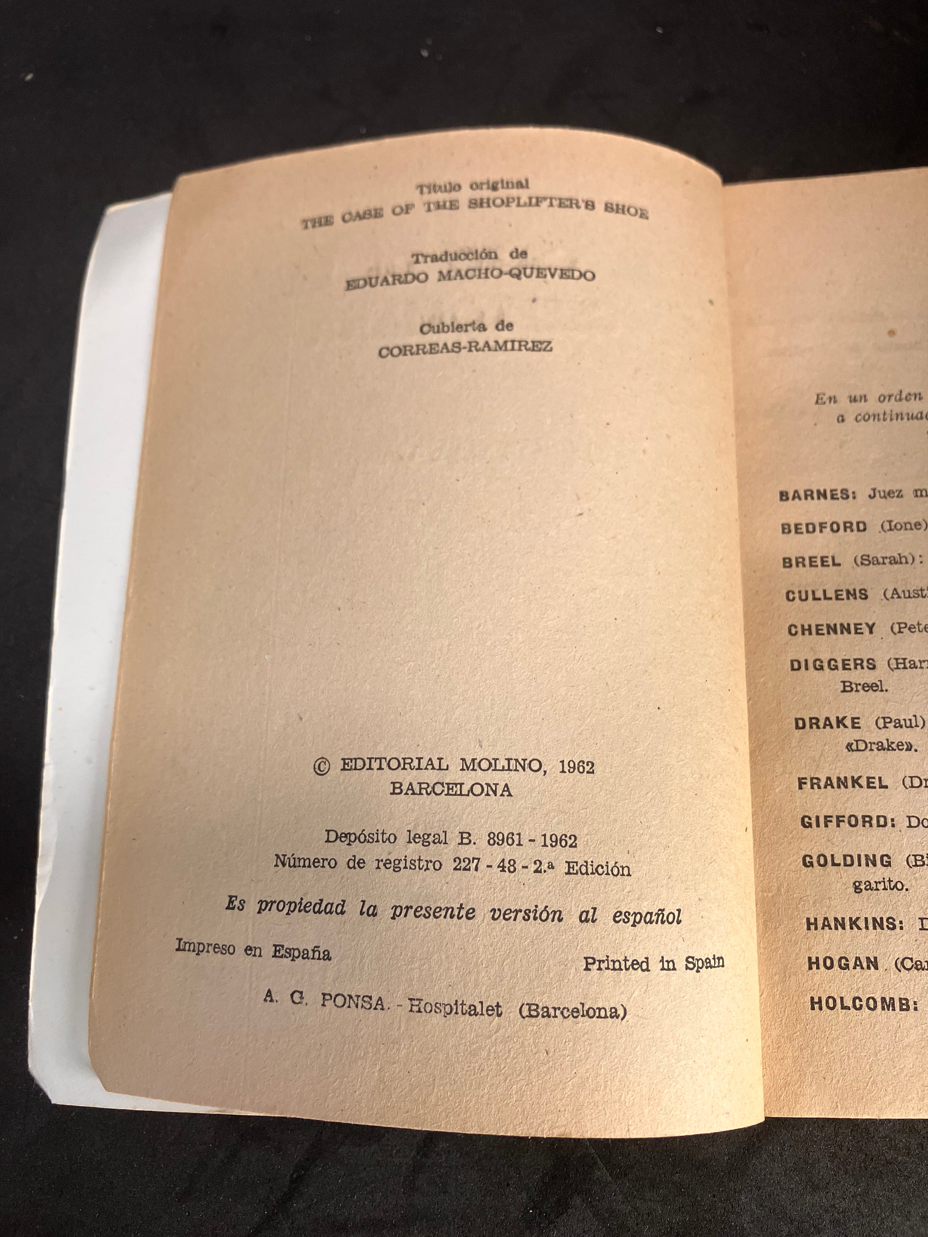 Perry Mason – El caso de la cleptómana (1962, Editorial Molino)