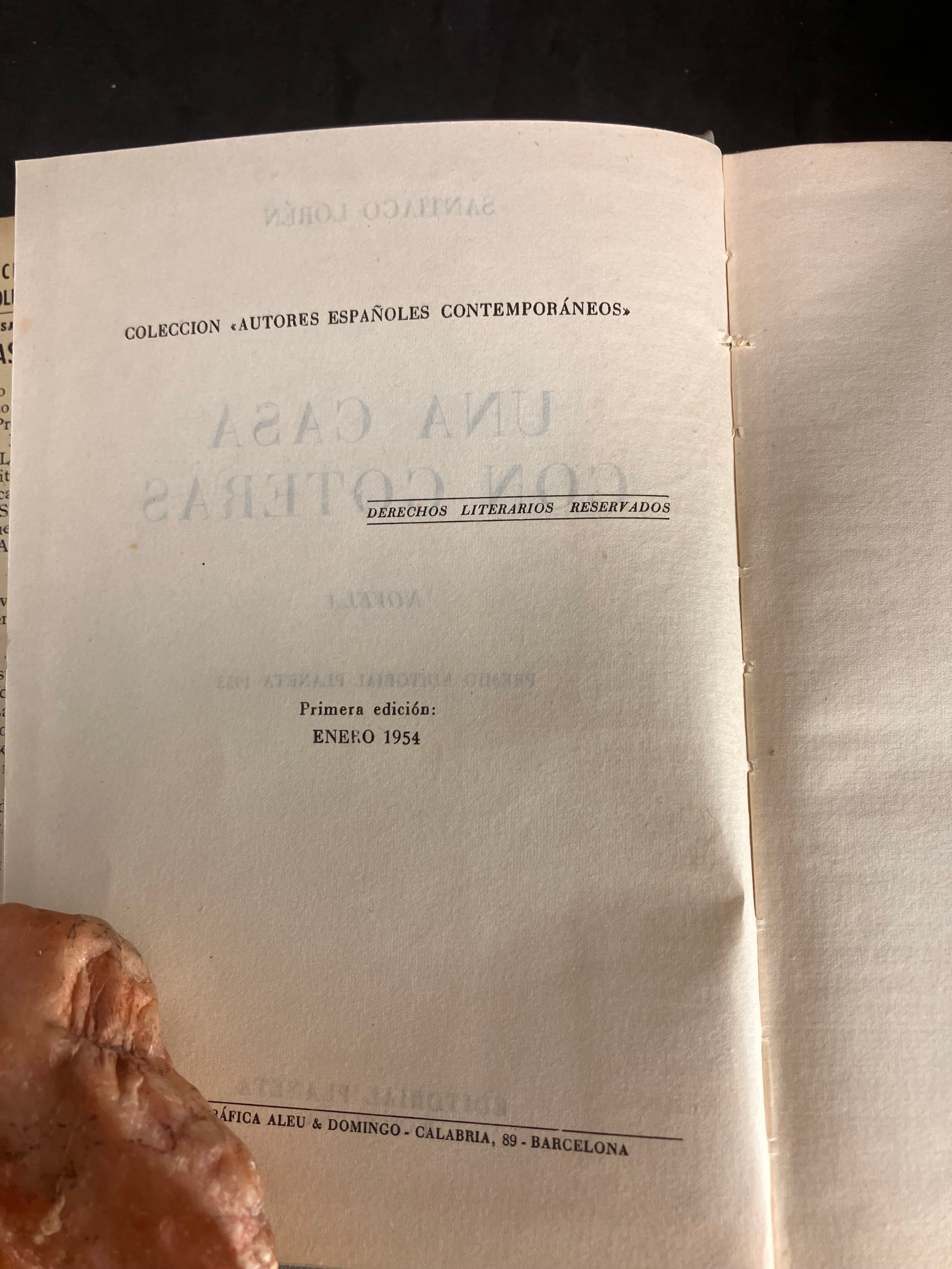 Santiago Lorén – Una casa con goteras (Premio Nadal 1953 – 1ʳᵉ édition, 1954)