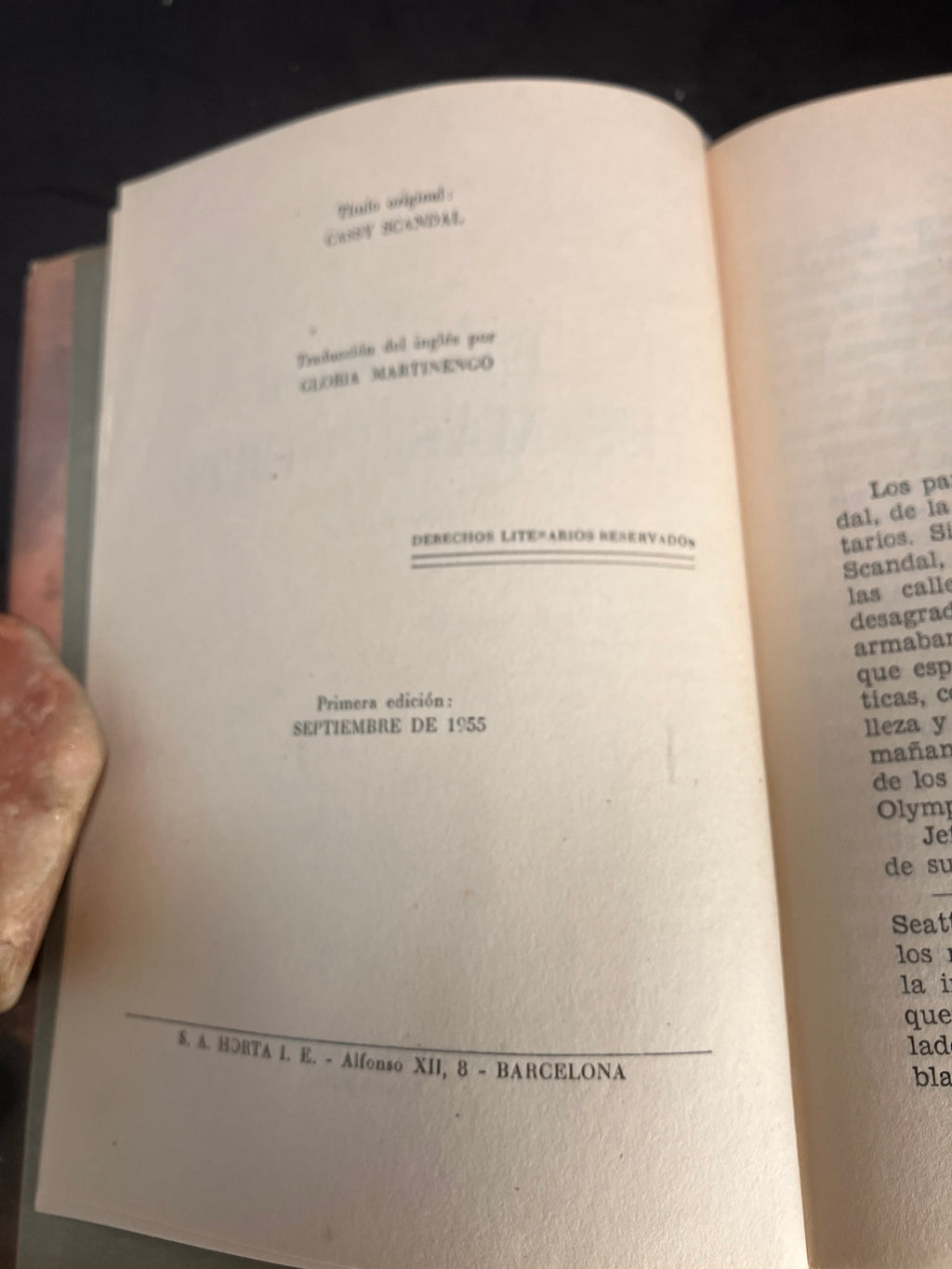 Zola Ross – El amor es más fuerte (1ʳᵉ édition espagnole, 1955 – jaquette originale)