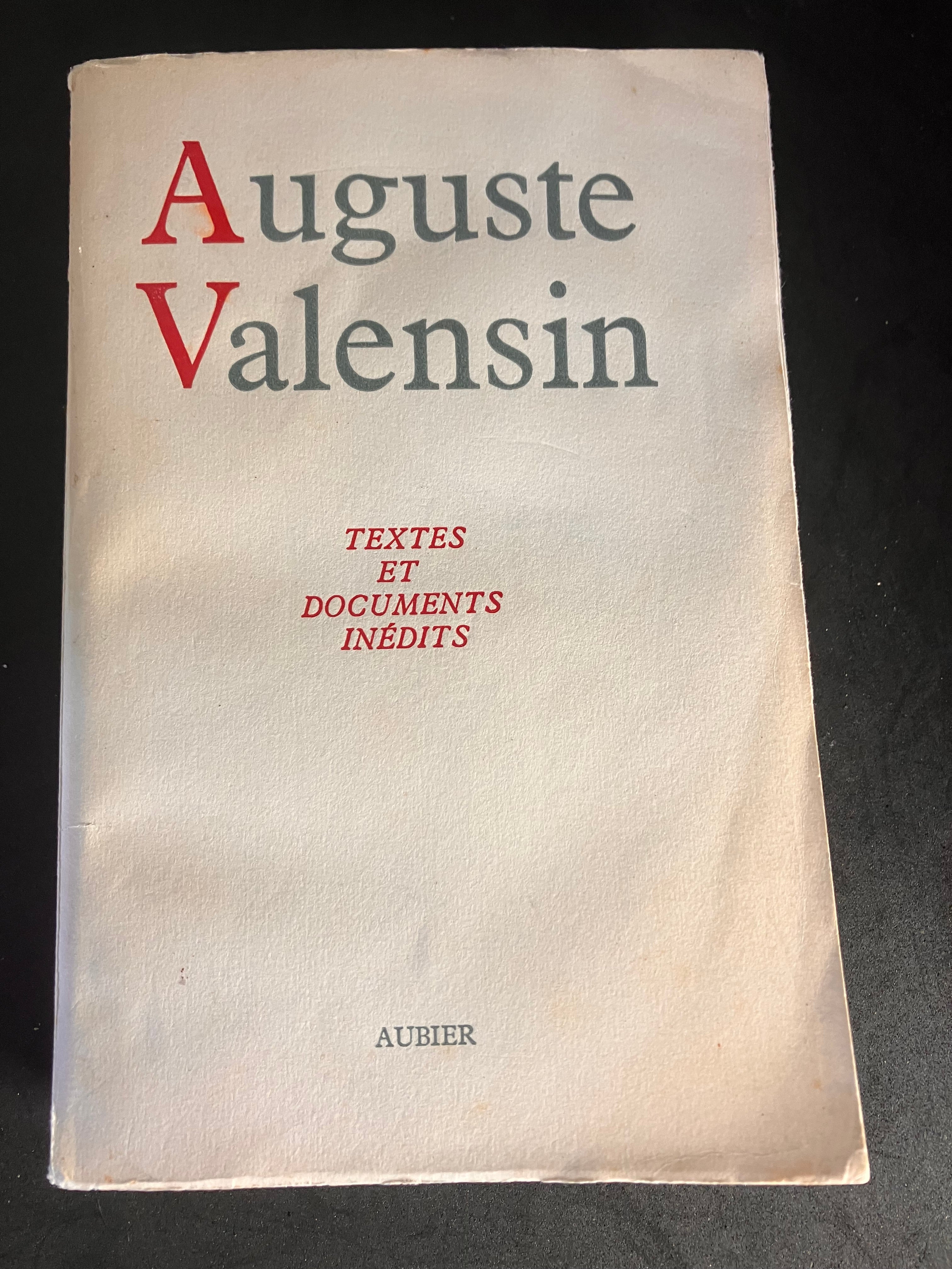 Auguste Valensin – Textes et documents inédits (1961)