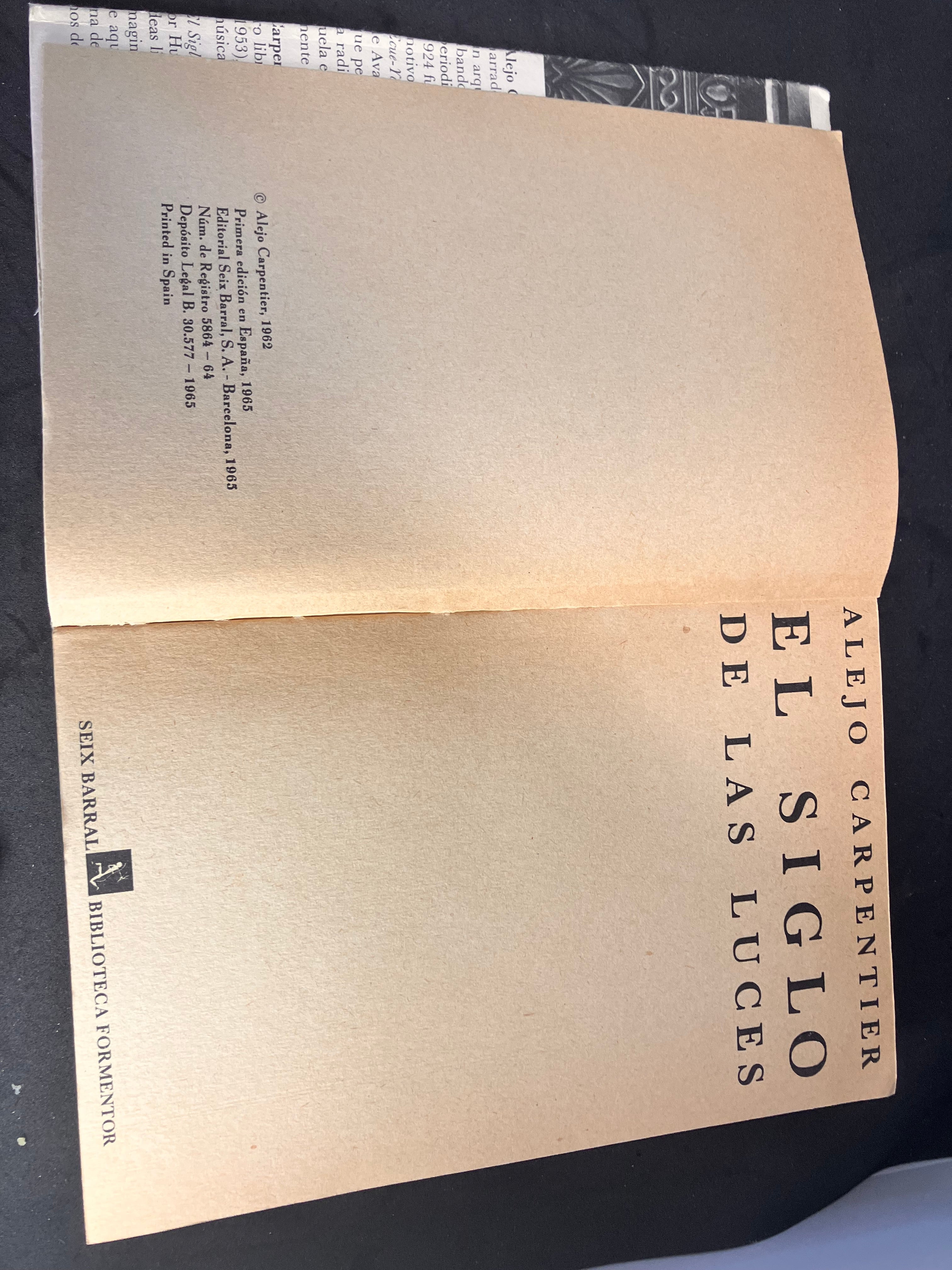 El siglo de las luces – Alejo Carpentier (Seix Barral, Biblioteca Formentor, 1ª edición en España, 1965)