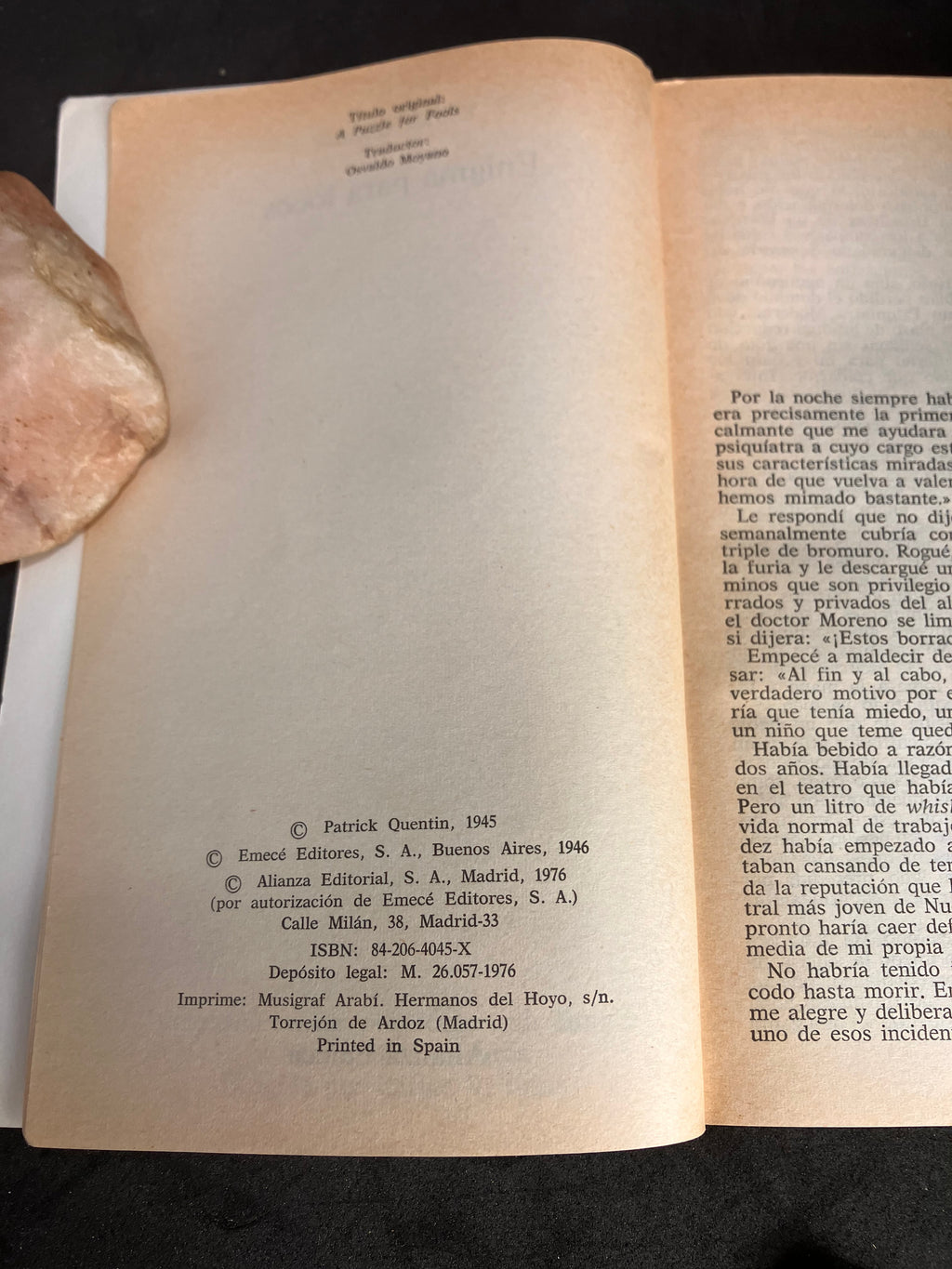 Lot de 4 romans policiers vintage – El Libro Policiaco de Bolsillo (Alianza / Emecé, 1976–1977)