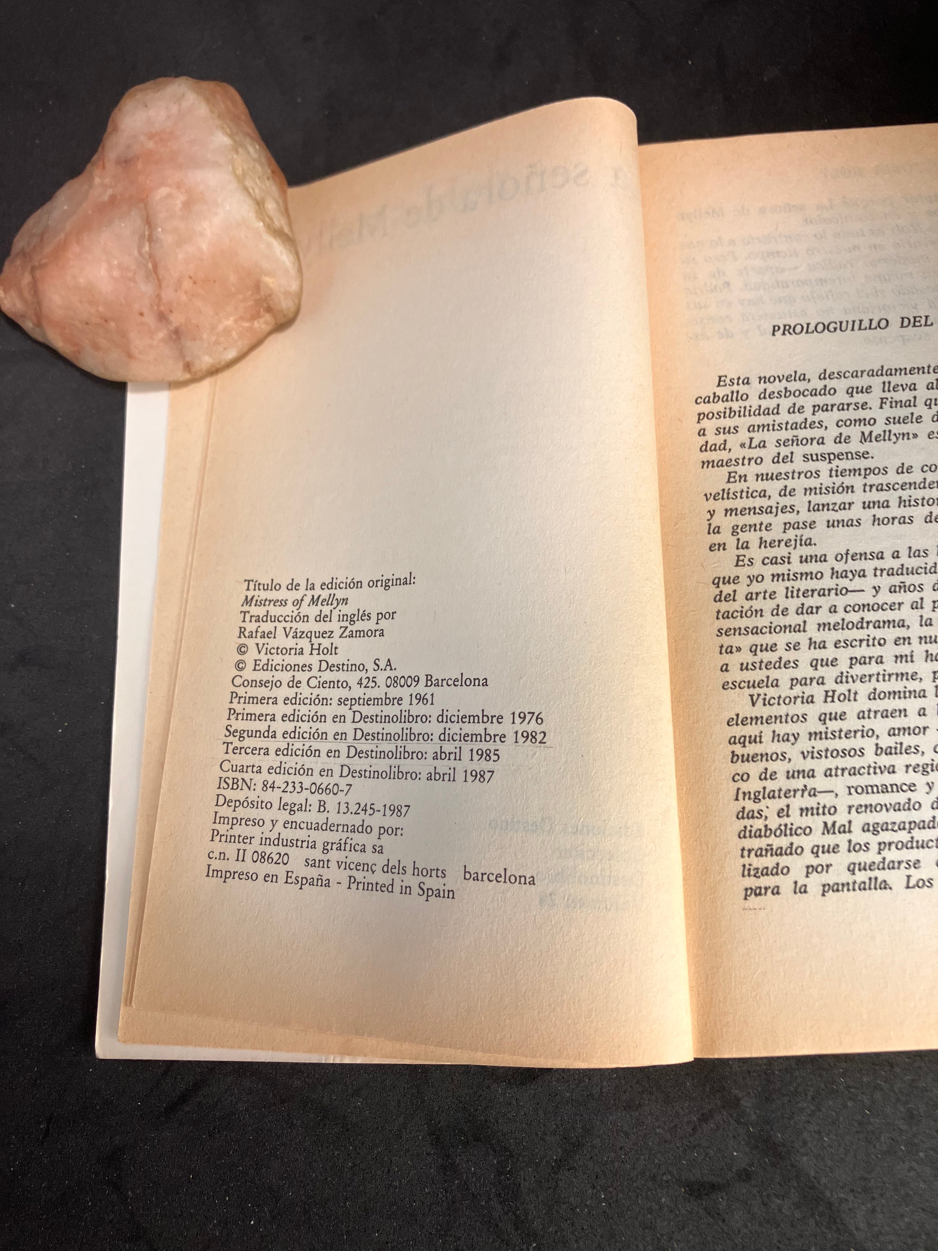 La señora de Mellyn – Victoria Holt (DestinoLibro, 1987, 4e édition)