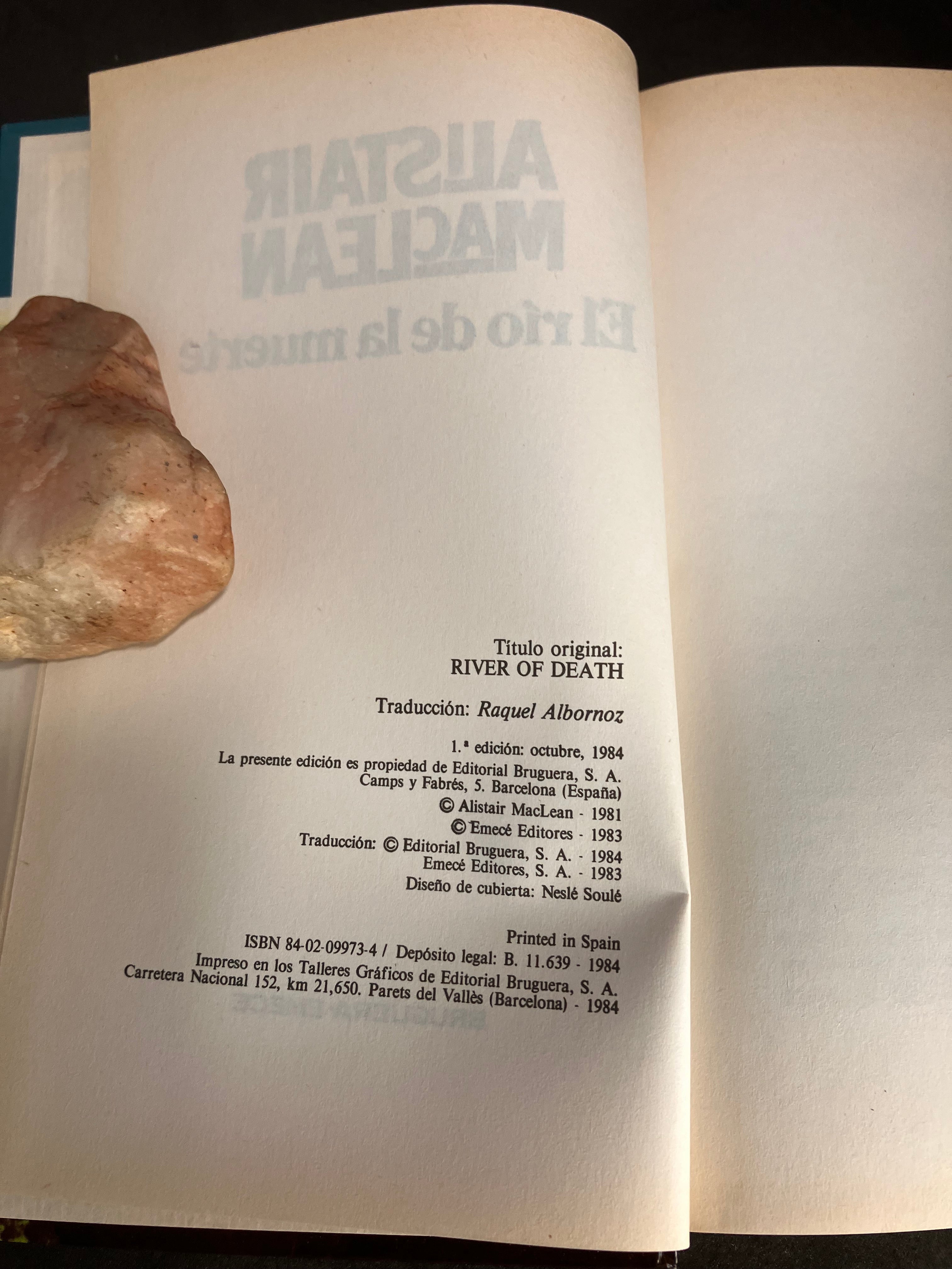 El río de la muerte – Alistair MacLean (1ère édition espagnole, 1984)