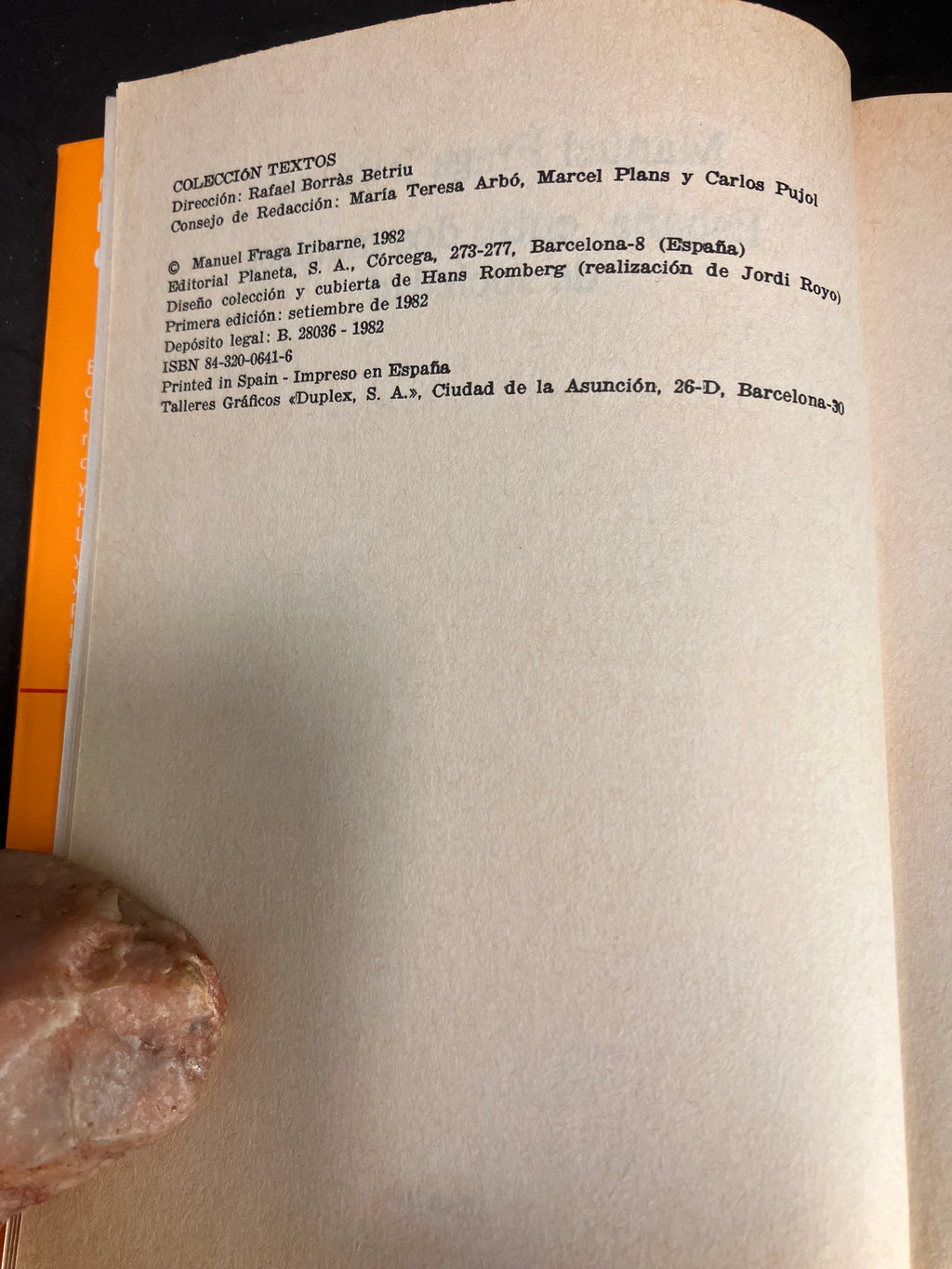 España, entre dos modelos de sociedad – Manuel Fraga Iribarne (Planeta, 1982)