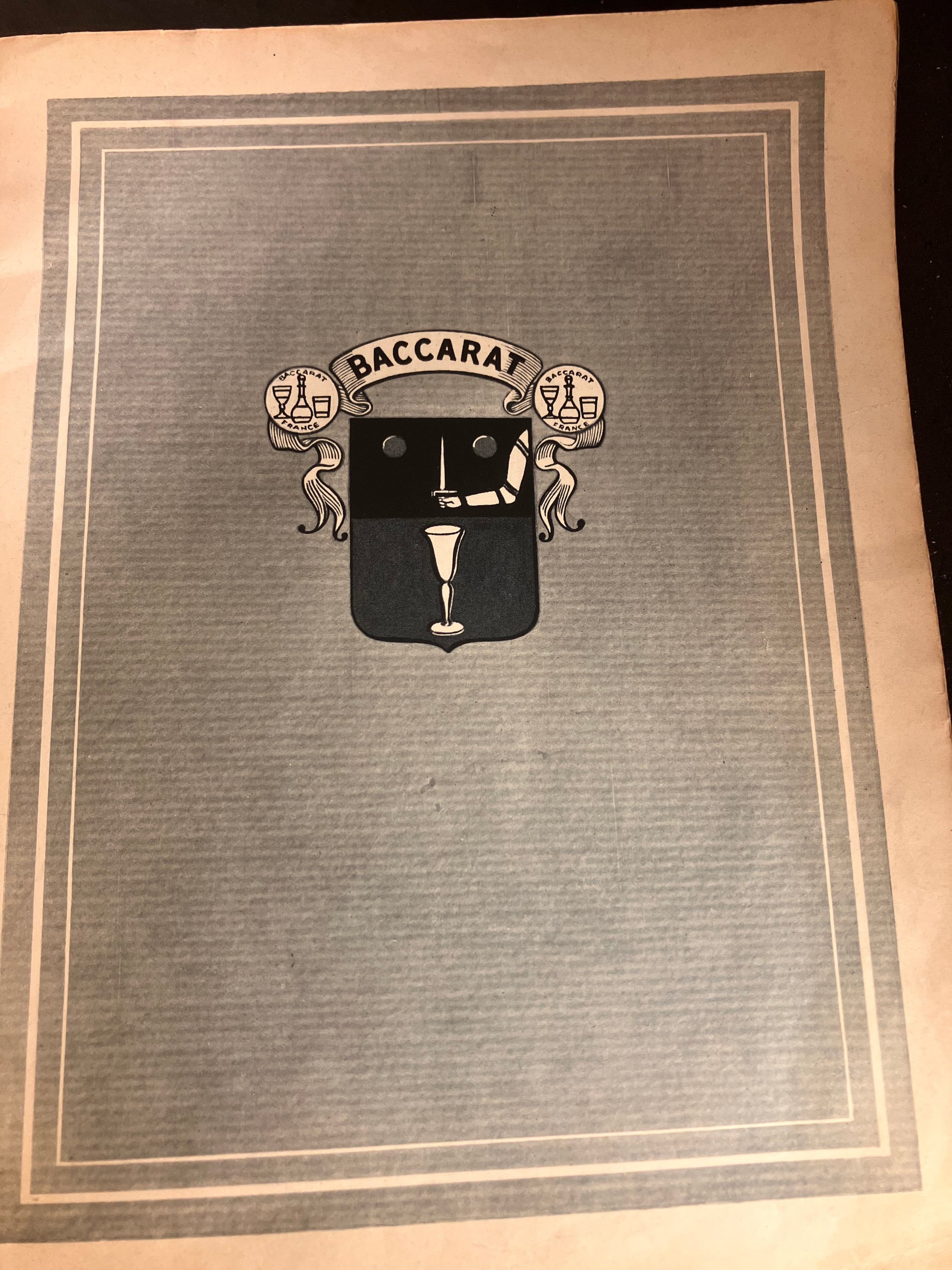 Catalogue Baccarat – Cristalleries de Baccarat – Exposition & Tarifs (1958)