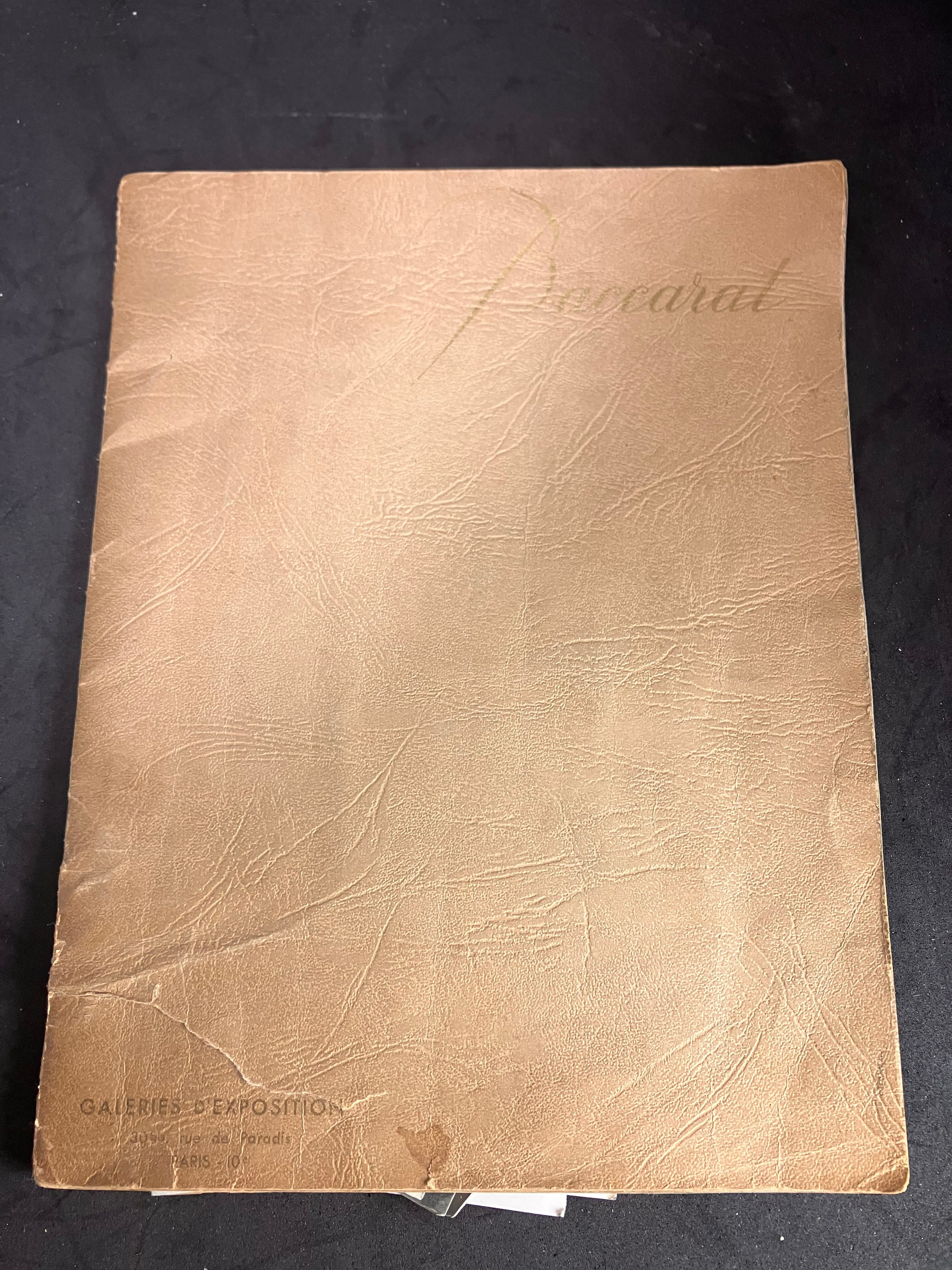 Catalogue Baccarat – Cristalleries de Baccarat – Exposition & Tarifs (1958)