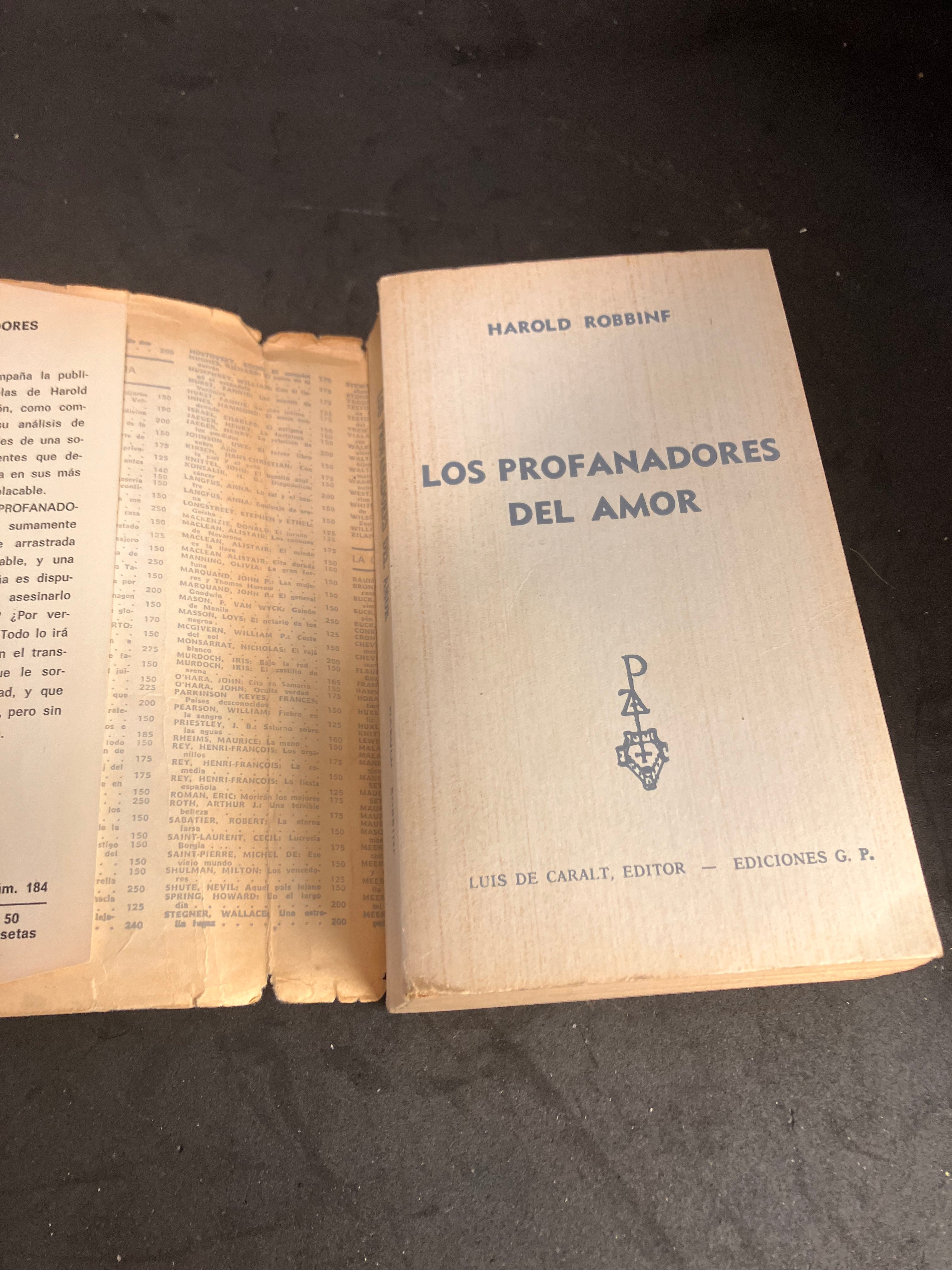 Los Profanadores del Amor – Harold Robbins (Édition espagnole Luis de Caralt)