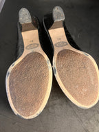 Escarpins Clarks en cuir verni noir avec nœud – Taille 41.5