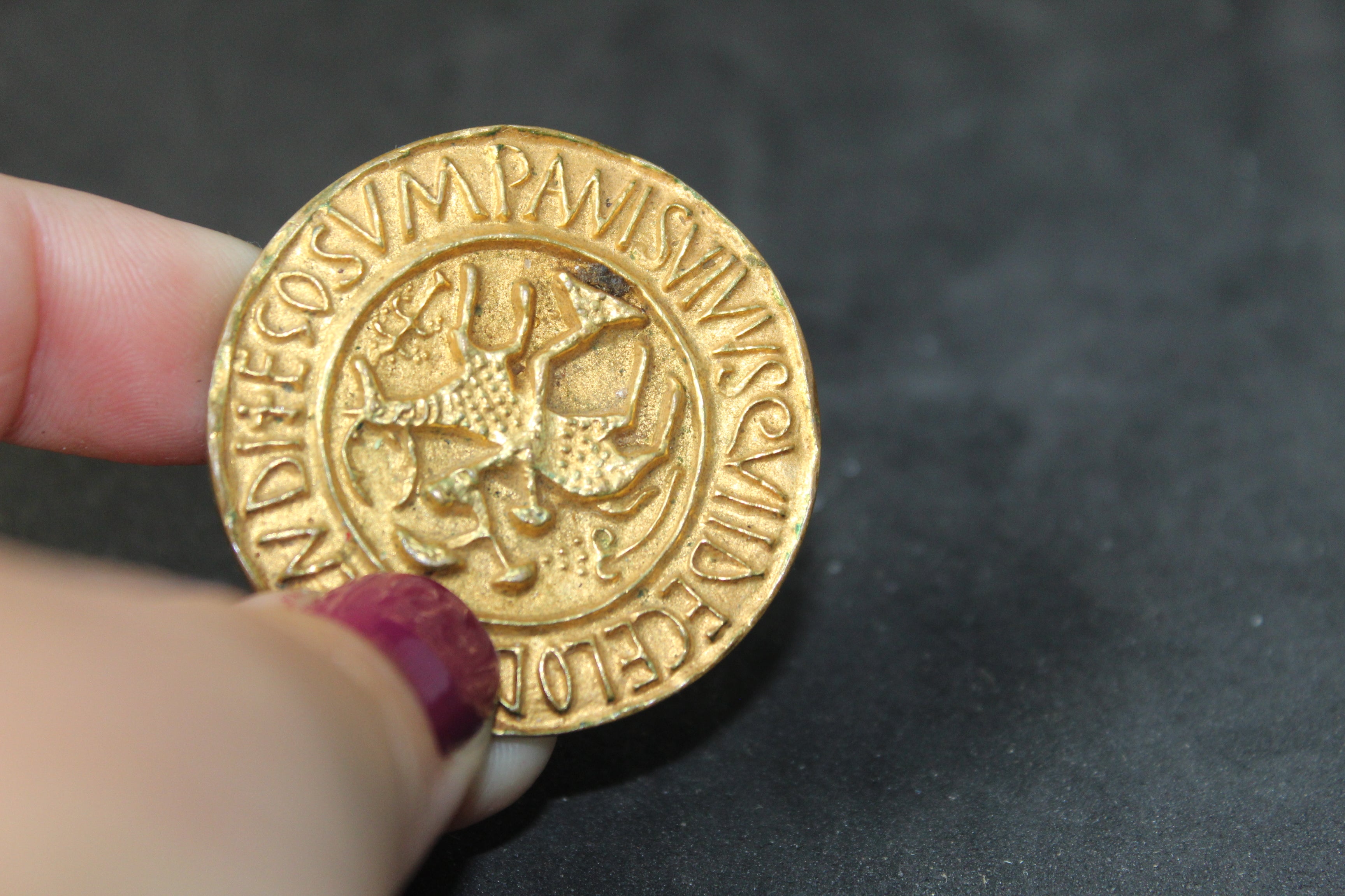 Médaille commémorative en bronze – reproduction d’un sceau médiéval (1967)