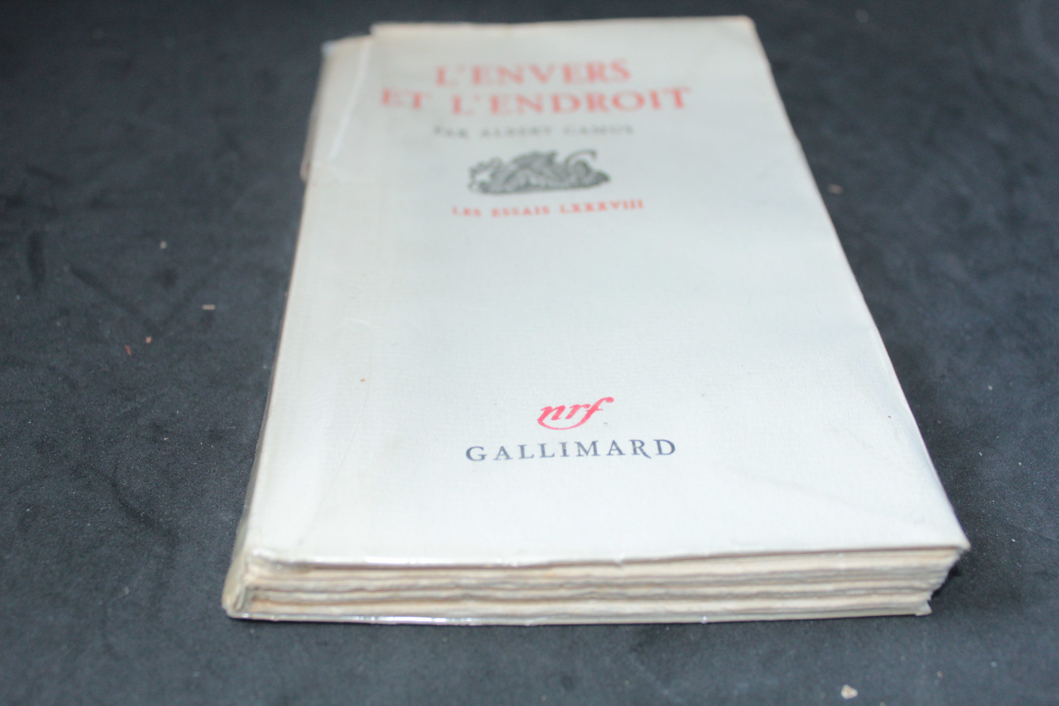 Albert Camus – L’Envers et l’Endroit – Gallimard, Les Essais LXXXVIII