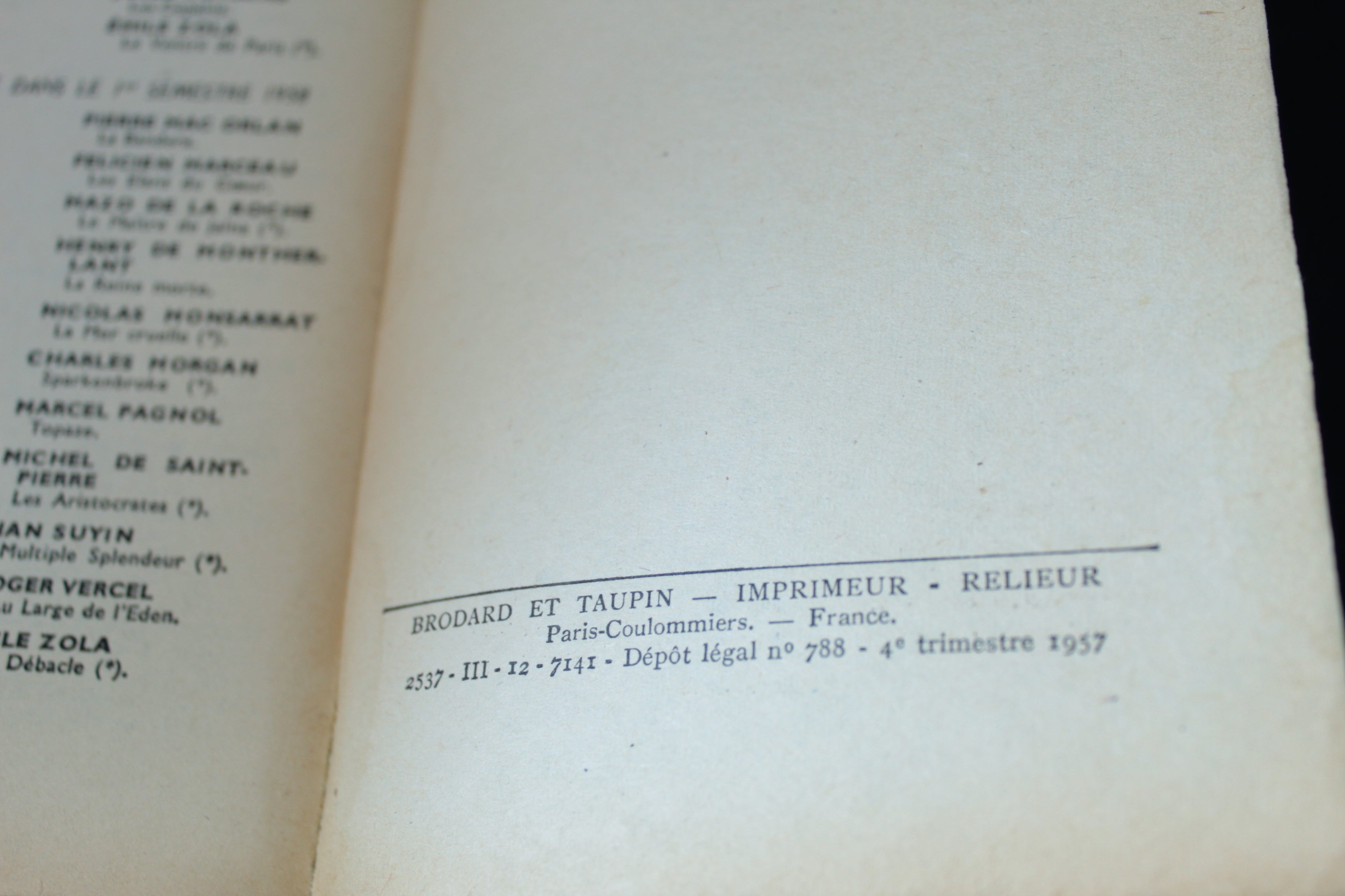 Henri de Montherlant – Pitié pour les femmes – Le Livre de Poche, 1957