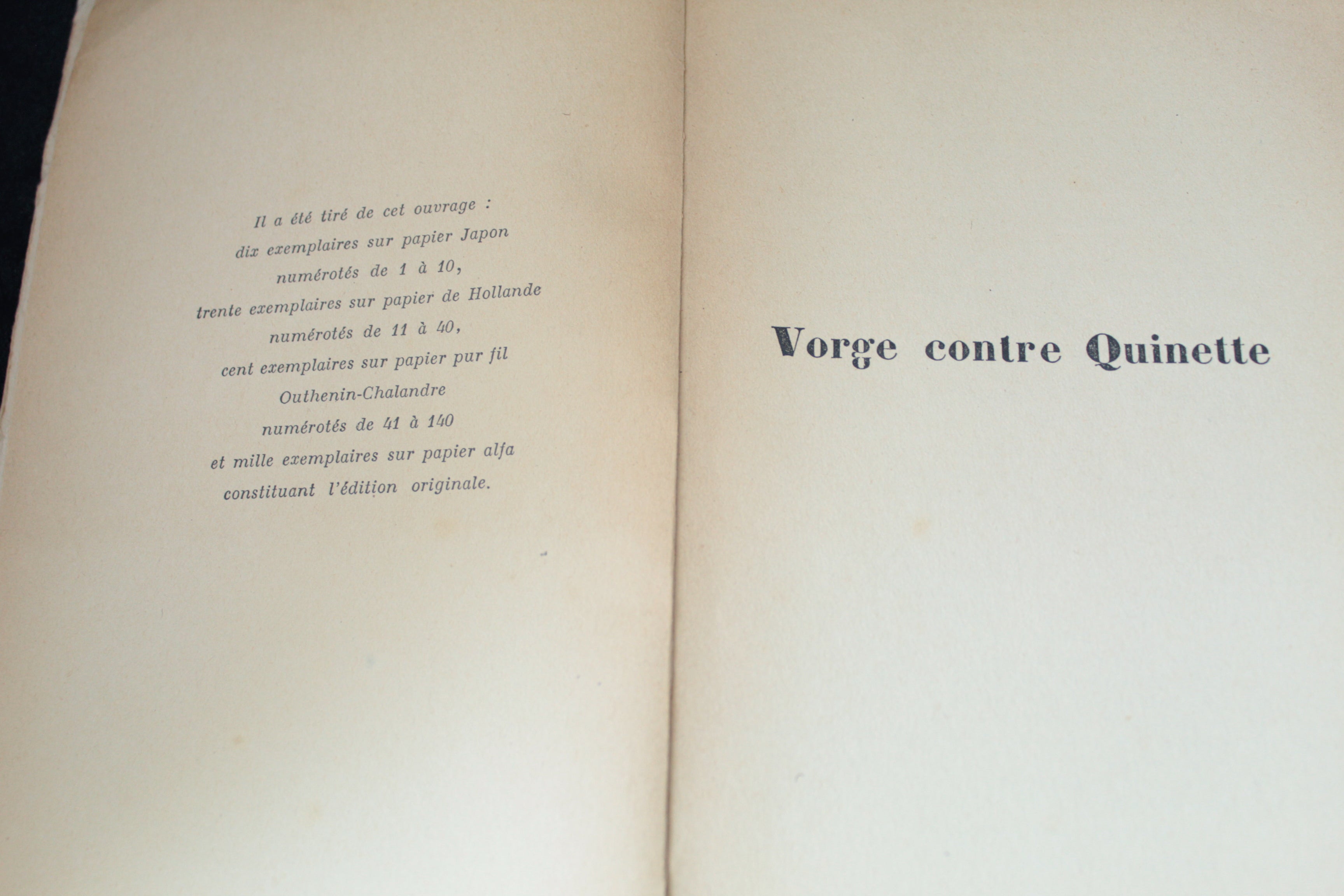 Jules Romains – Vorge contre Quinette (Les Hommes de bonne volonté XVII) – Édition originale Flammarion