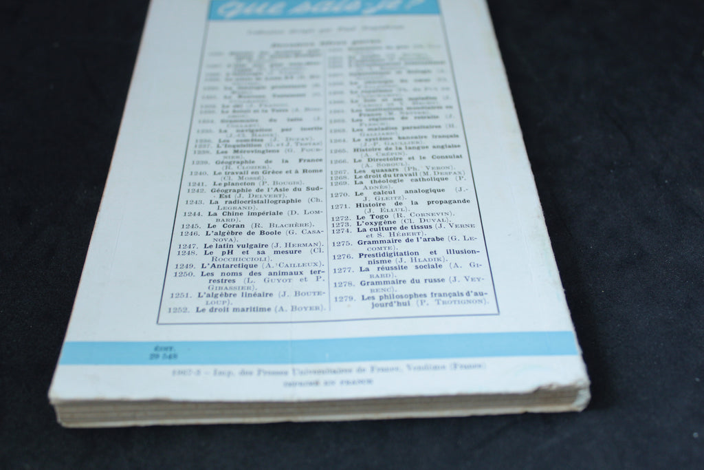Jean-Claude Filloux – L’inconscient (Que sais-je ? – PUF, 1967)