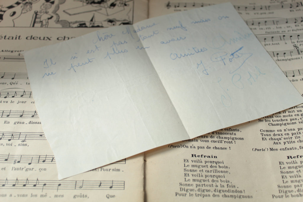 Lot de 2 partitions anciennes avec solfège – Violettes Impériales (1948, Vincent Scotto) & Les chansons de Bob et Bobette (1938)