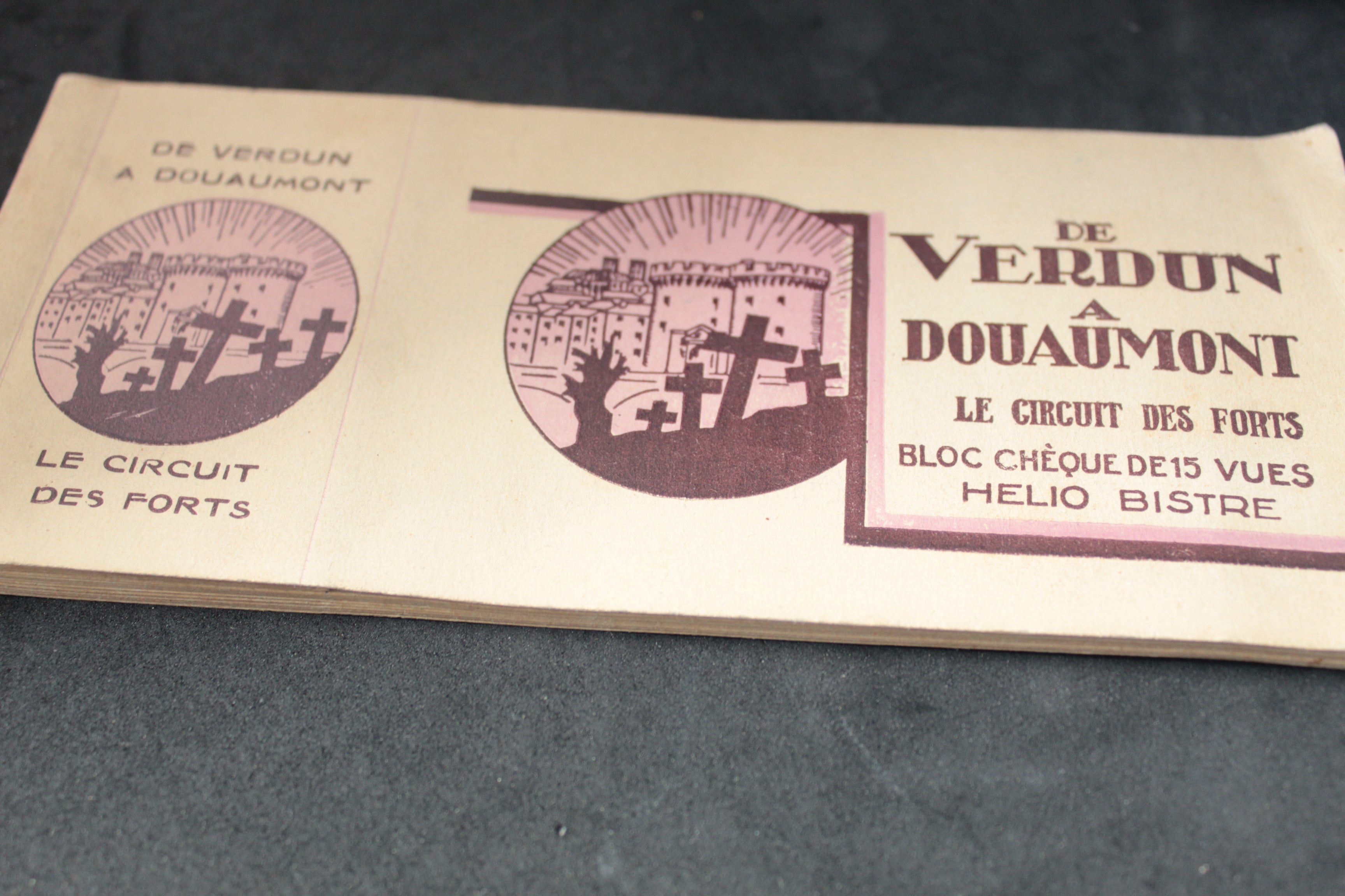 Carnet ancien de 8 cartes postales – De Verdun à Douaumont, le circuit des forts (Éditions Verdun)