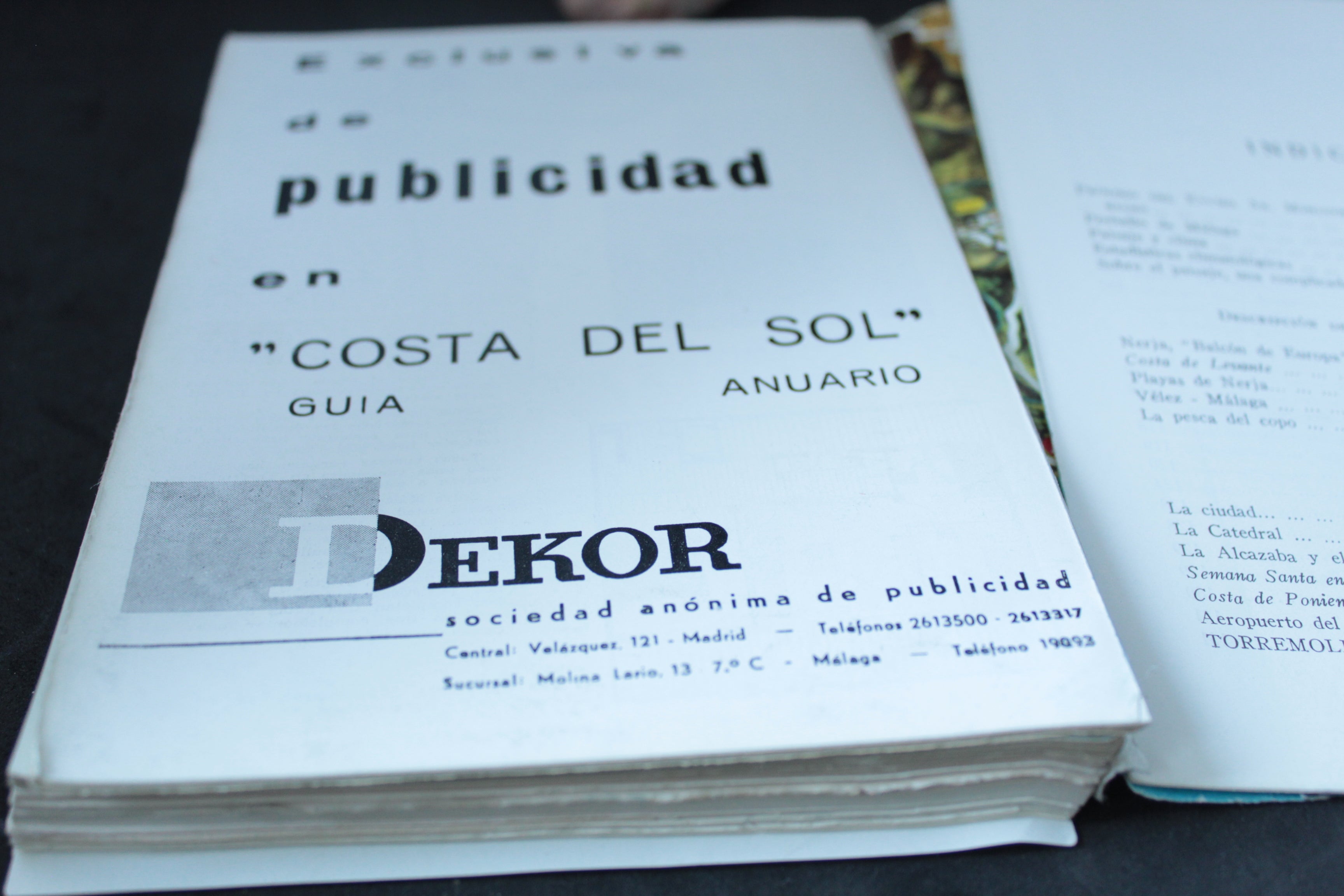 Titre : Costa del Sol - Málaga 1963-1964 – Guide Anuario illustré vintage