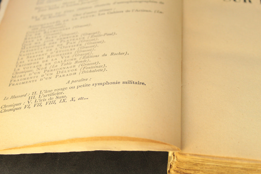 Le Hussard sur le toit – Jean Giono – Édition Gallimard 1951 (62ᵉ édition)