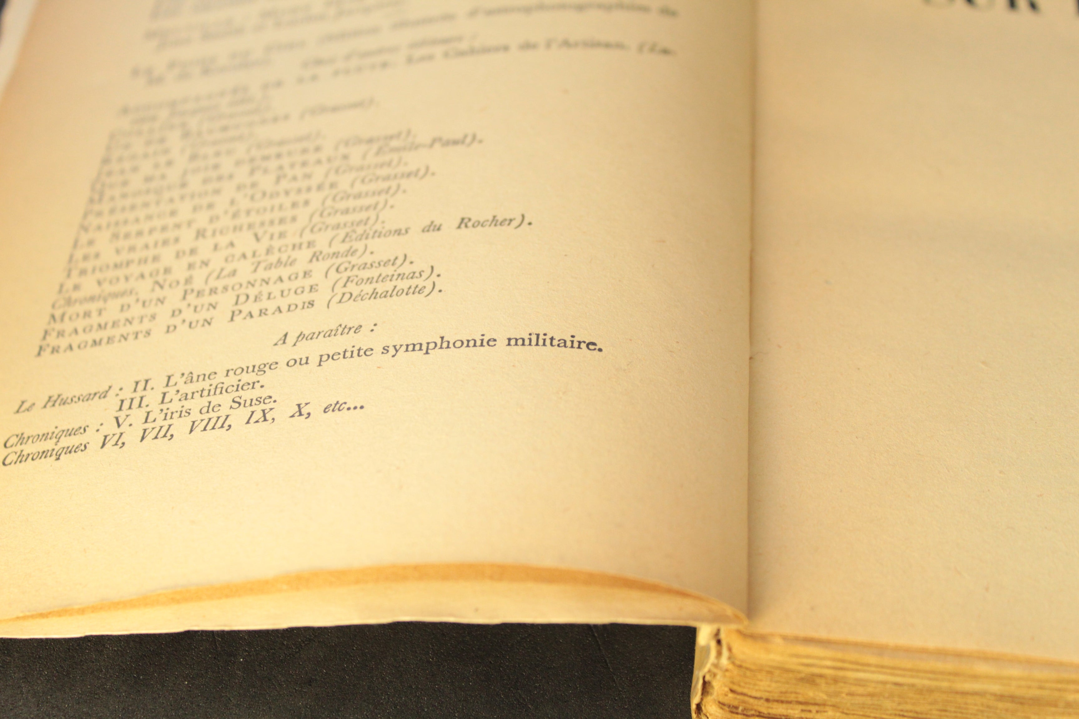 Le Hussard sur le toit – Jean Giono – Édition Gallimard 1951 (62ᵉ édition)