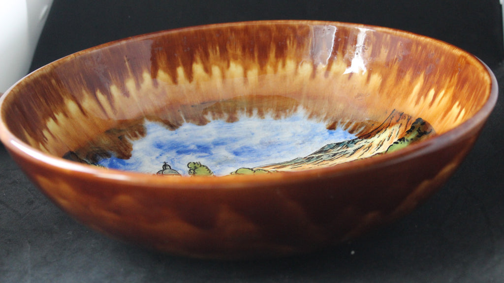 Grande Coupe en Faïence – Atelier Gainza Arrens (Pyrénées) – Décor Main – 26 cm