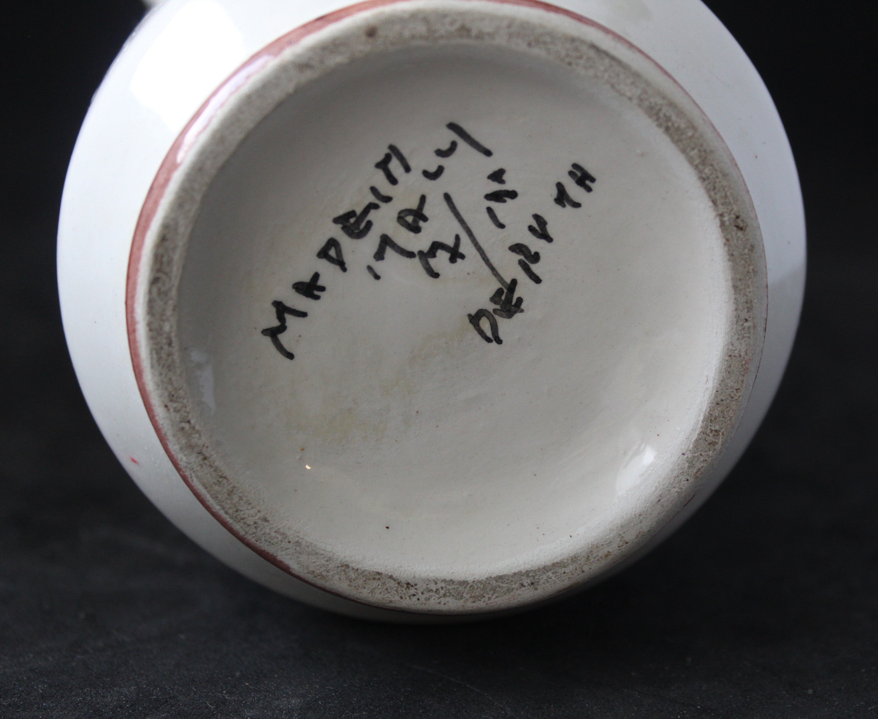 Vase Deruta authentique – Made in Italy – Faïence peinte à la main – Motifs floraux jaunes & ocres – Vintage