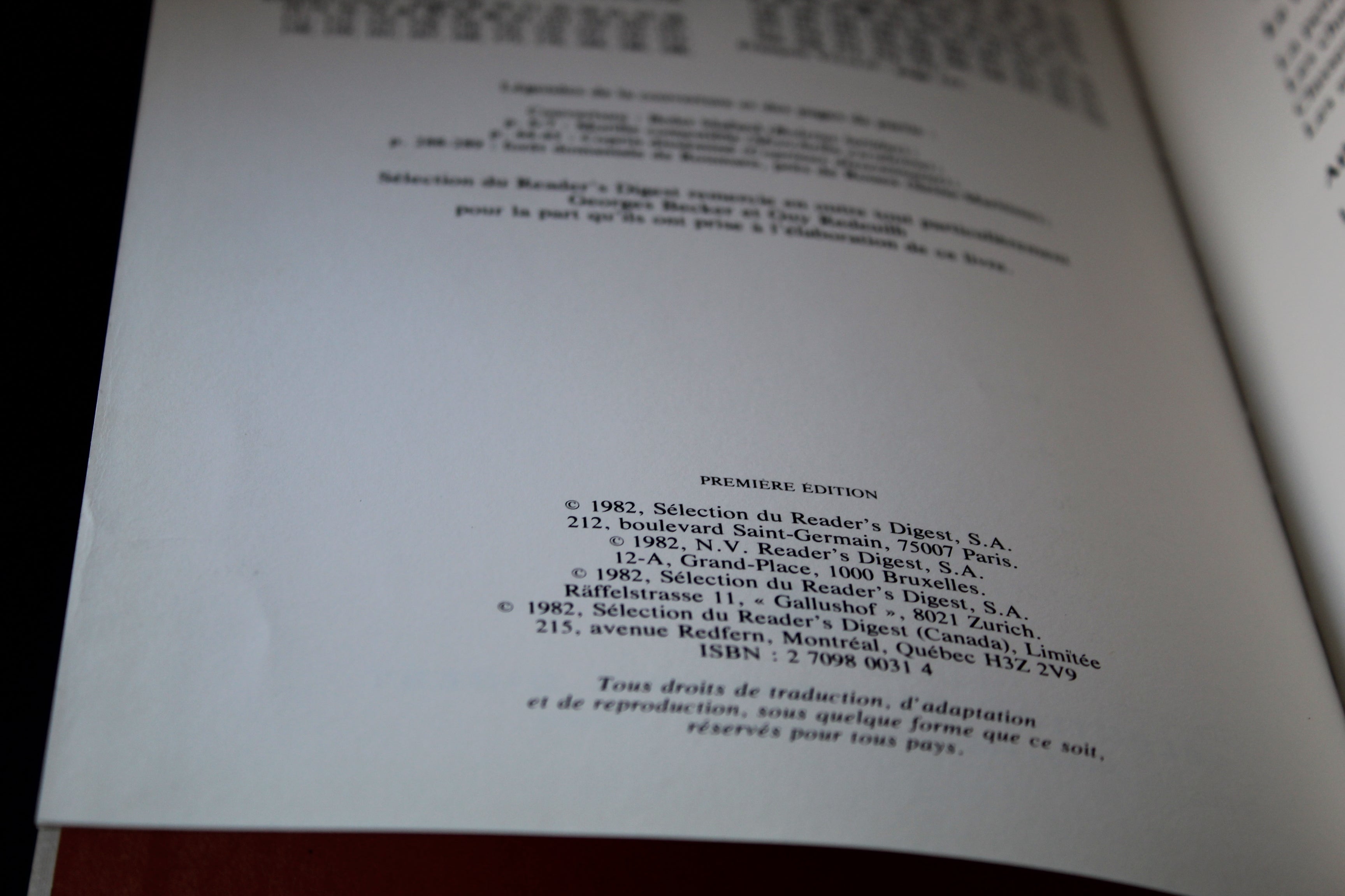 Guide des Champignons - Sélection du Reader’s Digest (Éd. 1982)