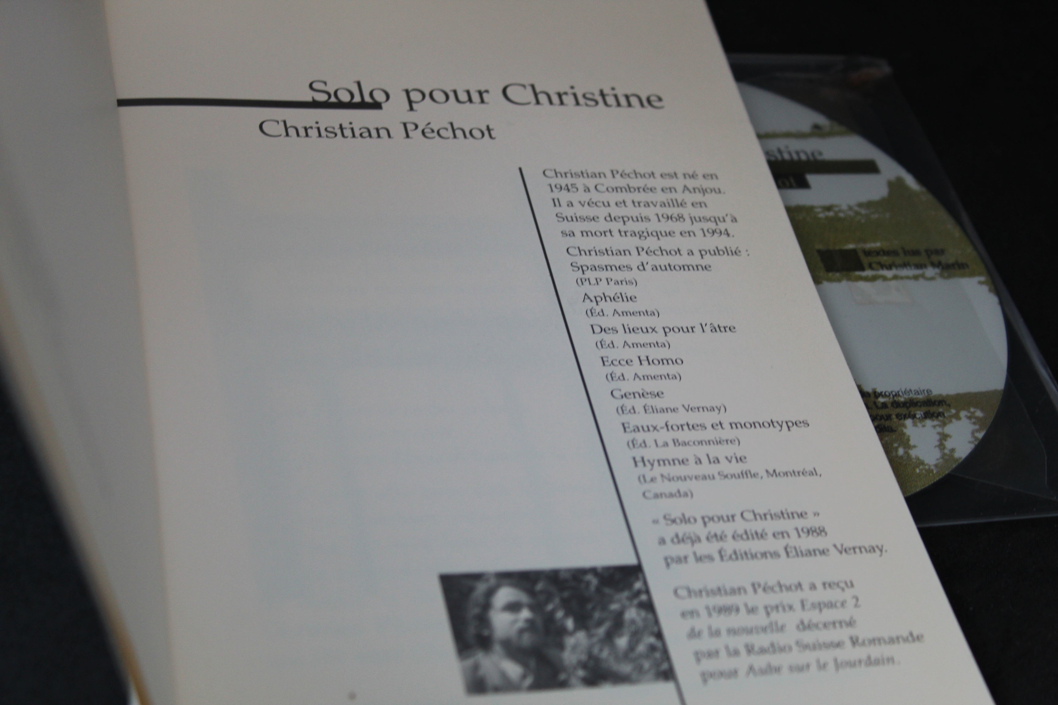 Solo pour Christine – Christian Péchot (Éd. Cheminements, 2000) + CD audio