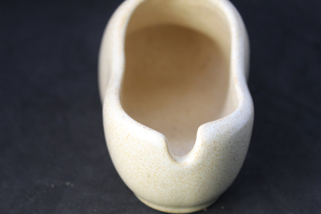 Cendrier souvenir ancien – Faïence en forme de sabot – La Lorraine (années 50-70)