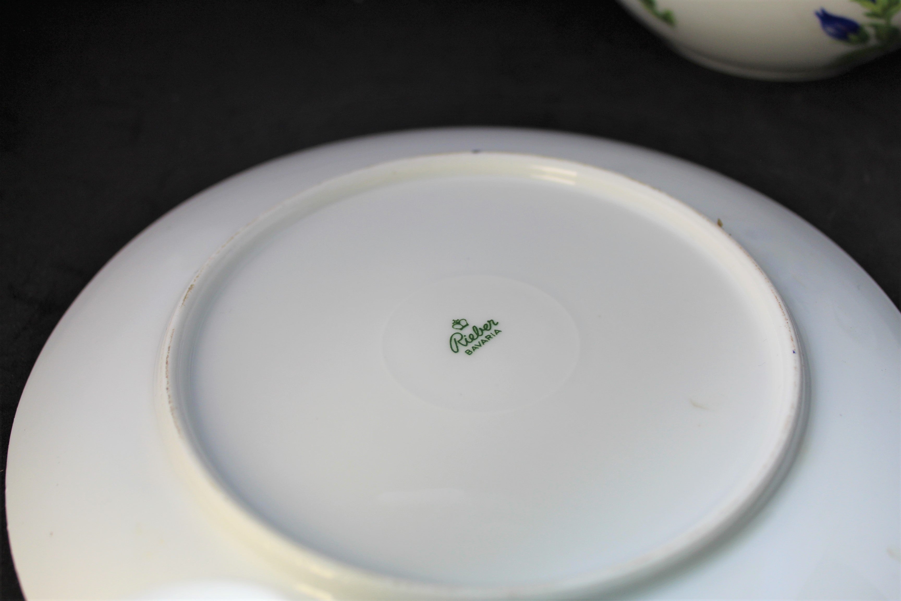 Service à thé/café en porcelaine Rieber Bavaria – Décor bleu floral
