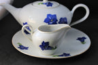 Service à thé/café en porcelaine Rieber Bavaria – Décor bleu floral