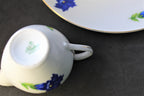 Service à thé/café en porcelaine Rieber Bavaria – Décor bleu floral