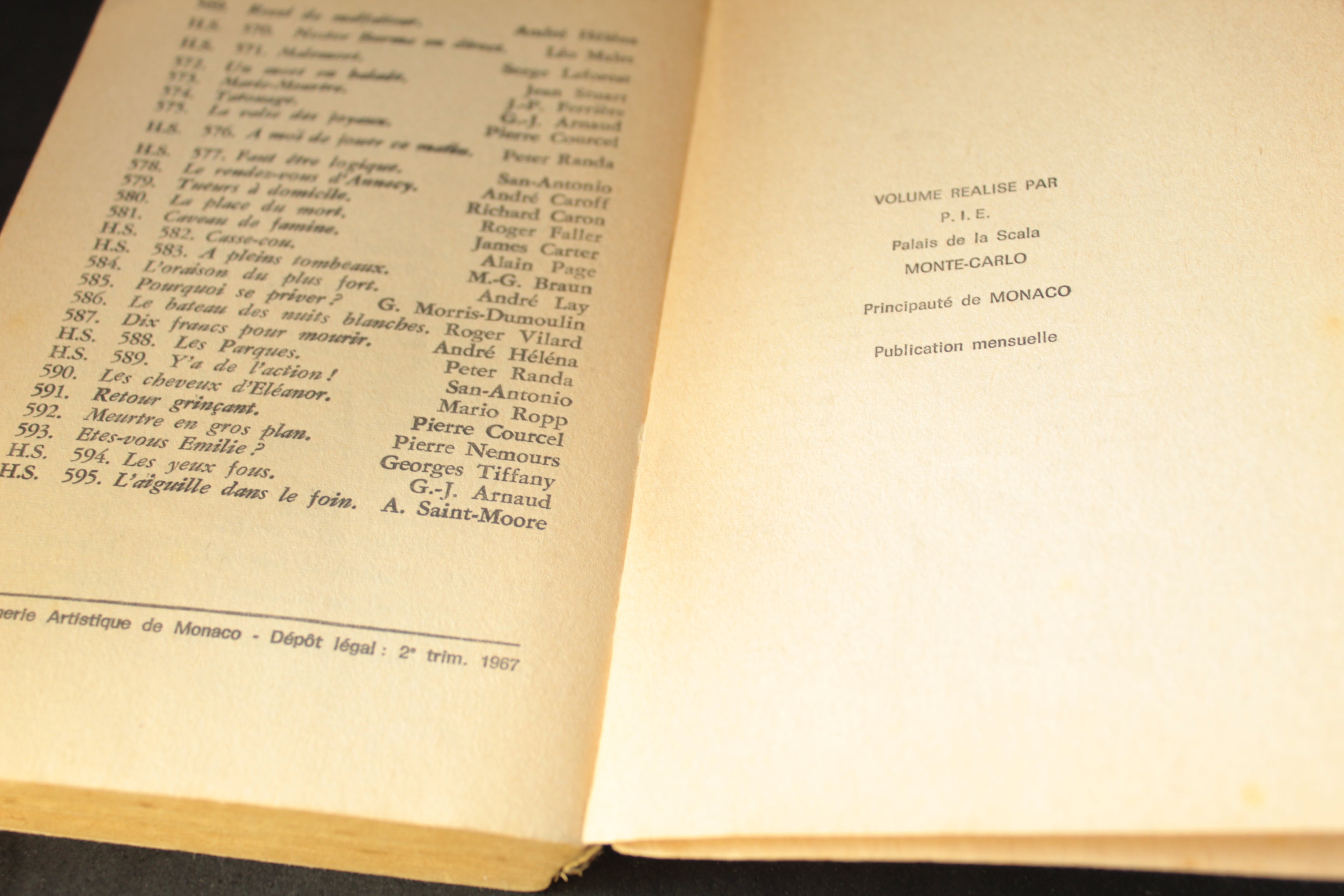 San-Antonio – Ne mangez pas la consigne (Éditions Fleuve Noir, 1967)