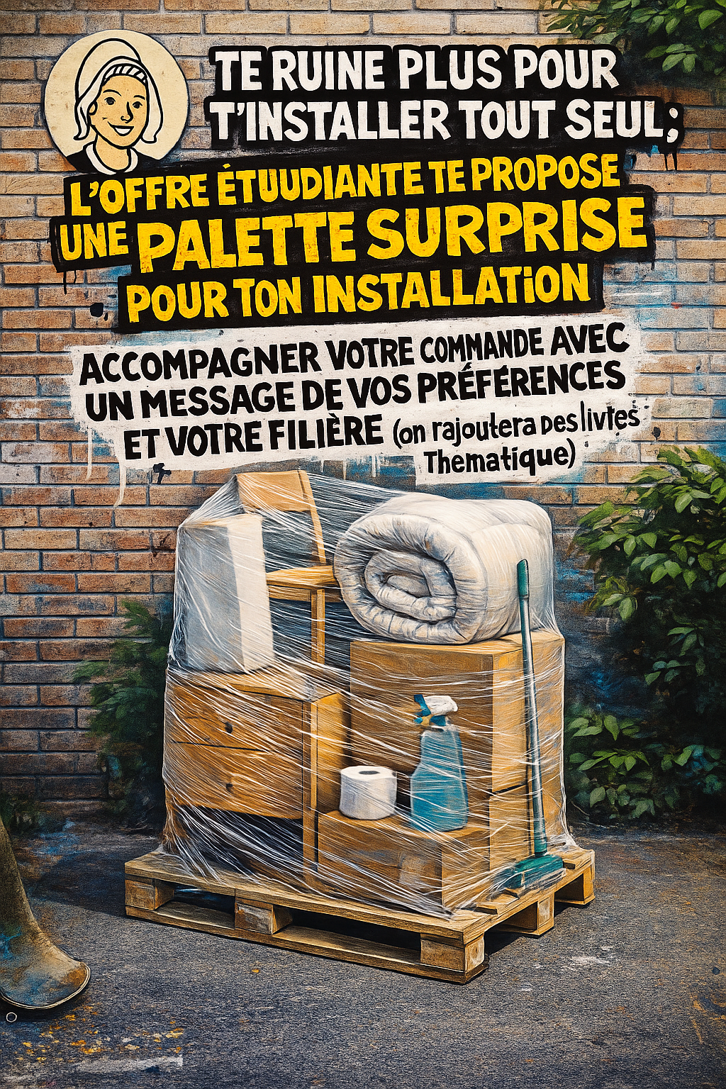 Palette Surprise Étudiante – Installation 100% Récup’ by Breizhante