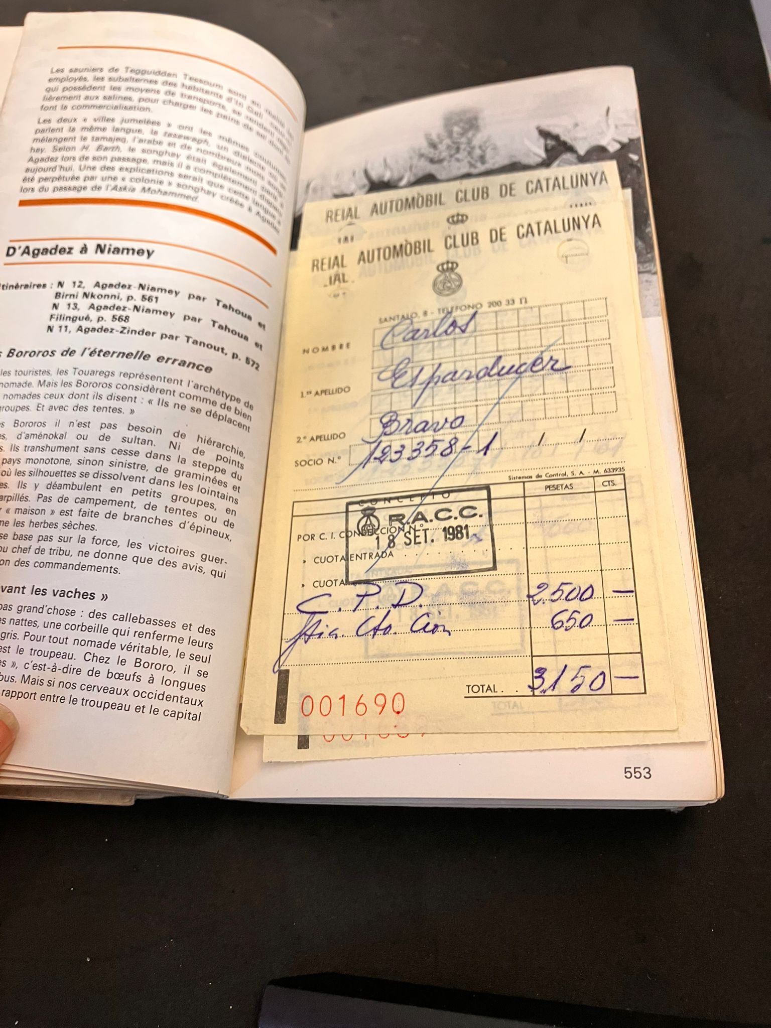 Sahara – Édition annotée par le Dr. Carlos Esparducer Bravo (circa 1980)