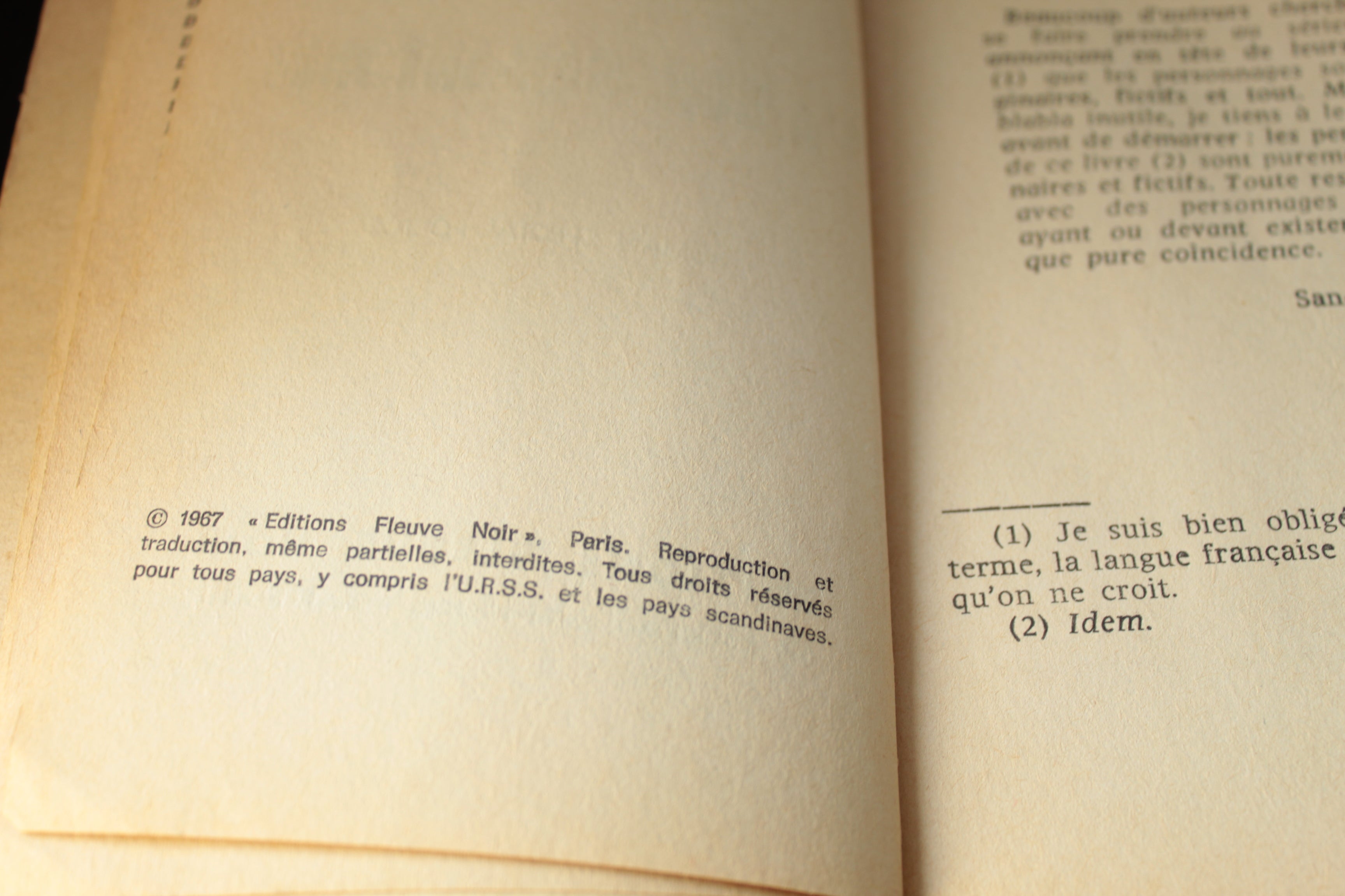 Titre : Ya bon San-Antonio – Éditions Fleuve Noir (1967)
